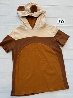 Taylor Joelle Star Wars Ewok Brown & Cream Bear Hooded Long Sleeve Tee